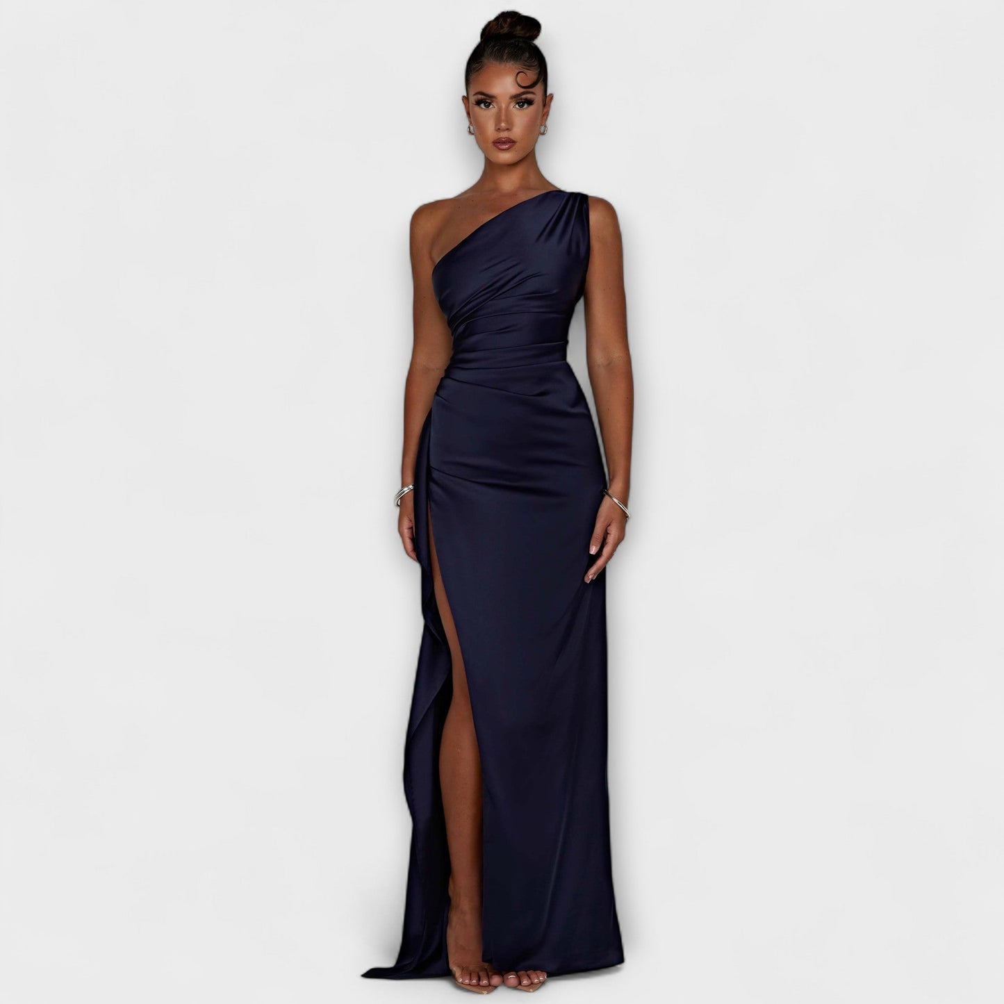 Astrid | One Shoulder Satin Prom Maxi Dress