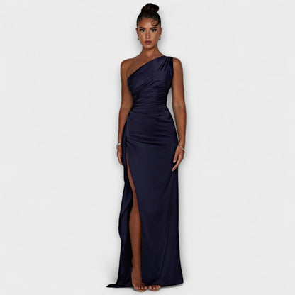 Astrid | One Shoulder Satin Prom Maxi Dress