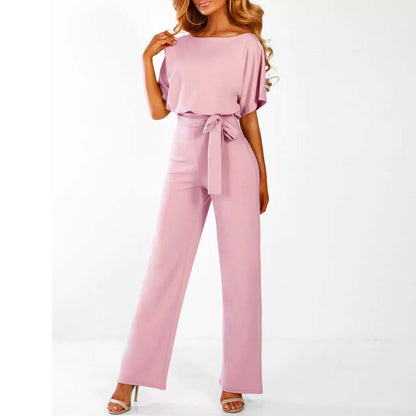 Serelle | Draped Batwing Wide-Leg Jumpsuit