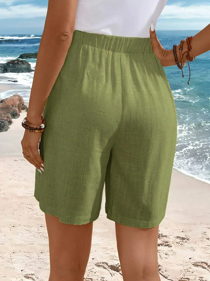 Lucille | Button-Up Relaxed Summer Shorts