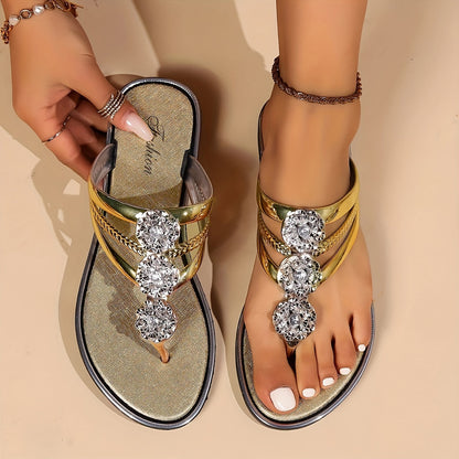 Estela | Rhinestone Strap Heel Sandals