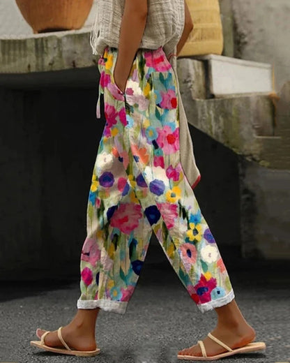 Lunara | Relaxed Floral Print Pants