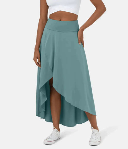 Armelle | High-Waist Ruffle-Hem Midi Skirt
