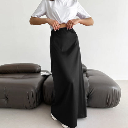Onyx | Black Slim Maxi Skirt