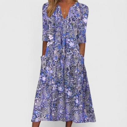 Queenie | Floral Maxi Dress with Pockets
