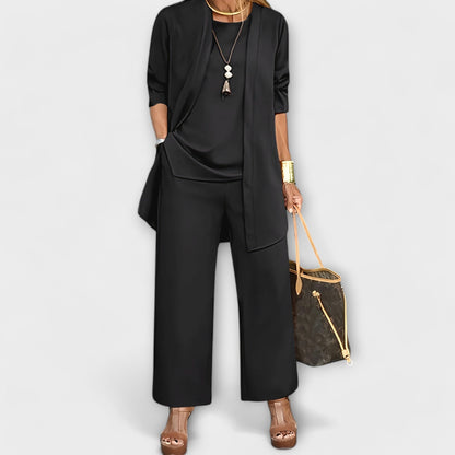 Theadora | Three Piece Cardigan & Pants Set