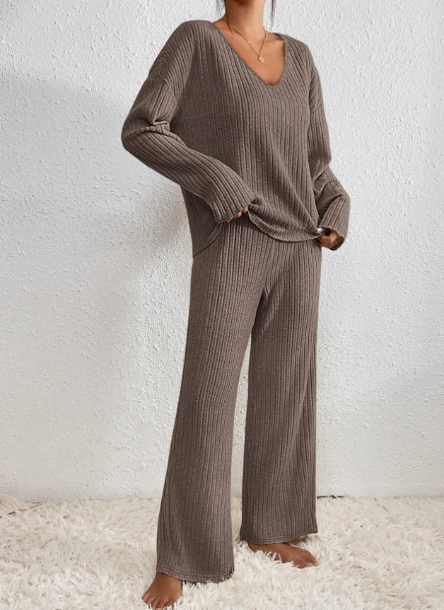 Esmae | Ribbed Knit Top and Trouser Set