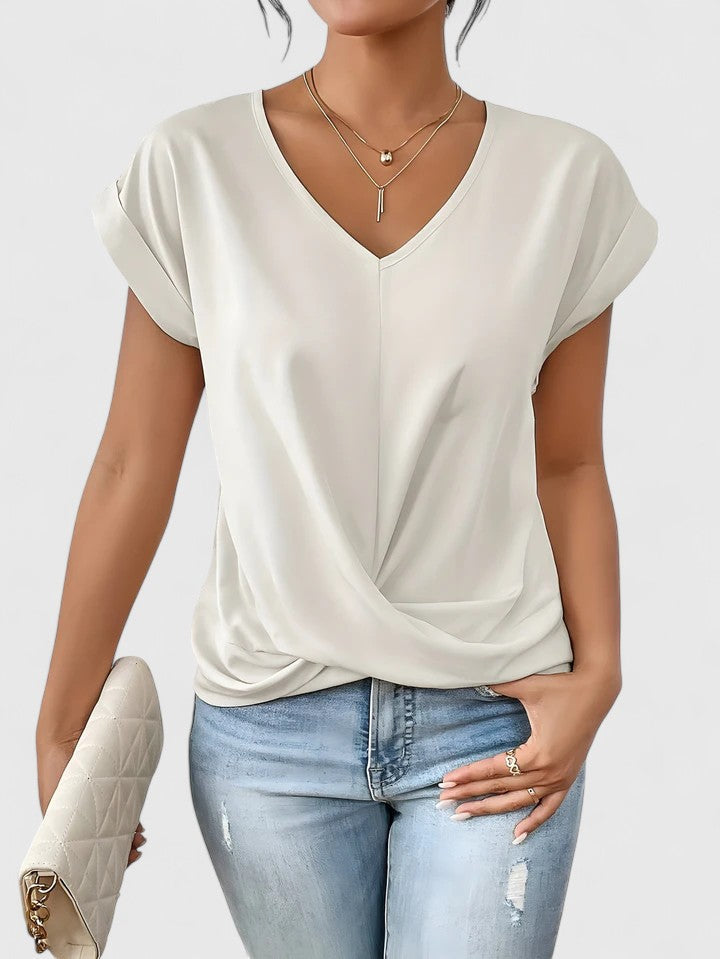 Felicity | Twist Front V Neck Blouse