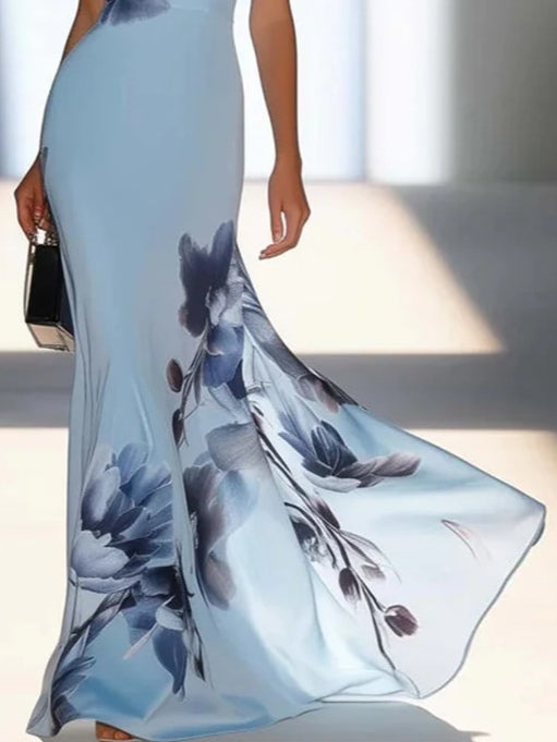 Bernadette | One-Shoulder Floral Wedding Guest Maxi Dress