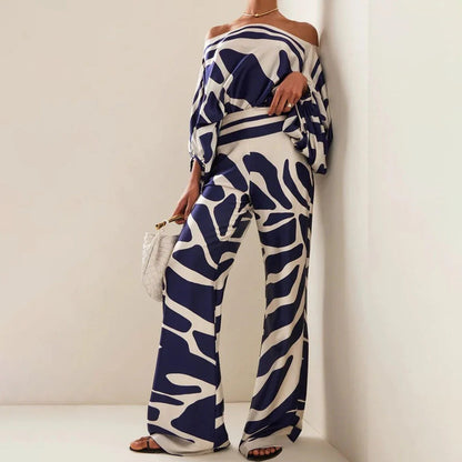 Brielle | Off-Shoulder Wide-Leg Pants Set