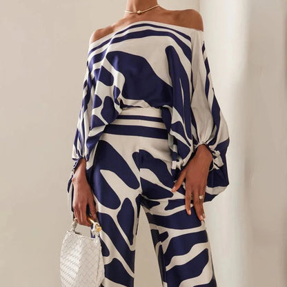Brielle | Off-Shoulder Wide-Leg Pants Set