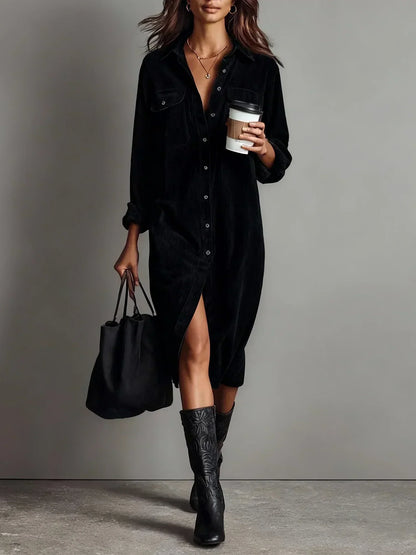 Liora | Flared Hem Midi Dress