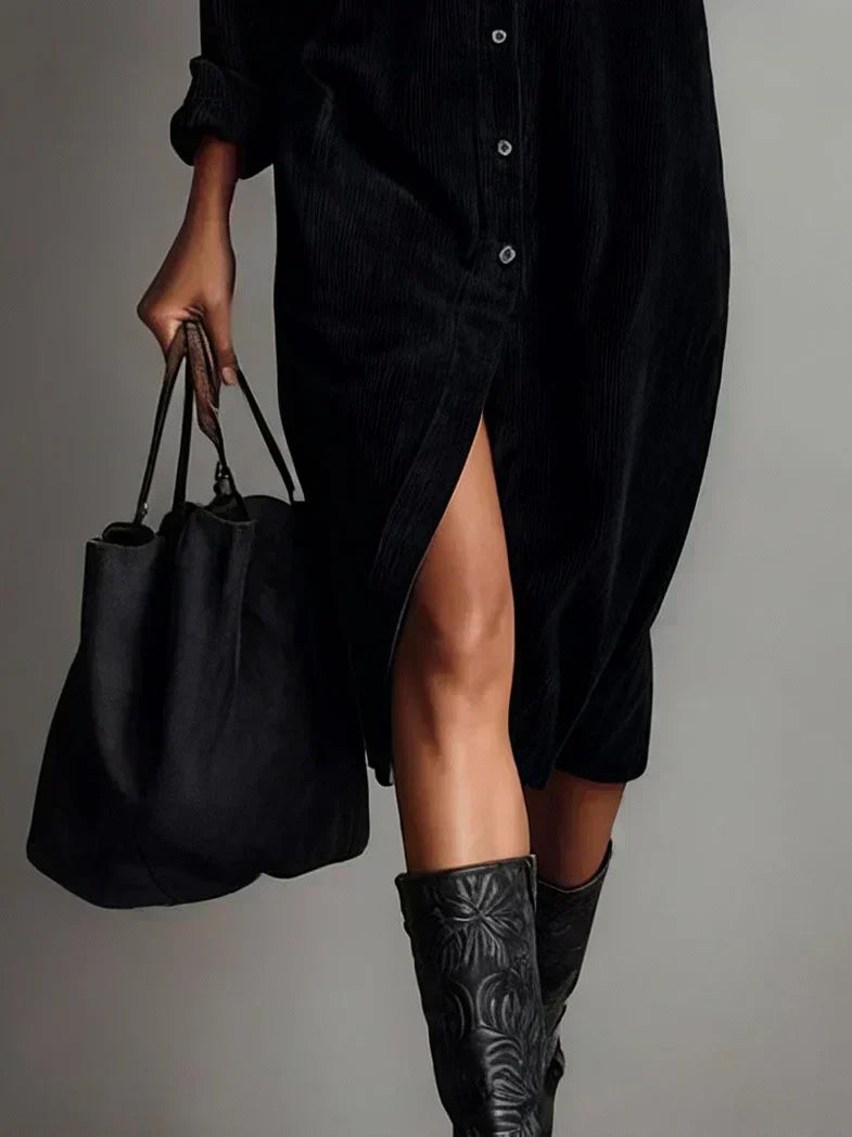 Liora | Flared Hem Midi Dress