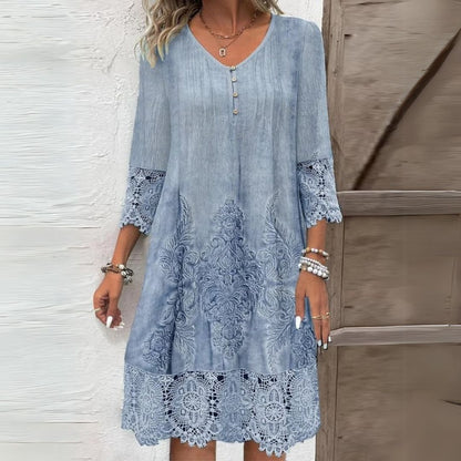 Nathalie | Floral Garden-Party Midi Dress