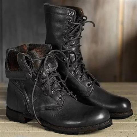 Women's Britta lace-up mid-calf boots in Black