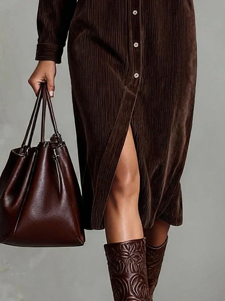 Liora | Flared Hem Midi Dress