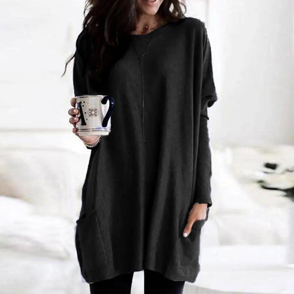 Odalie | Long Sleeve Dress with Pockets