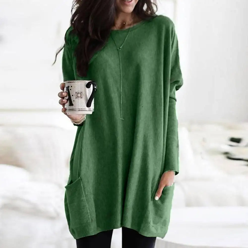 Odalie | Long Sleeve Dress with Pockets