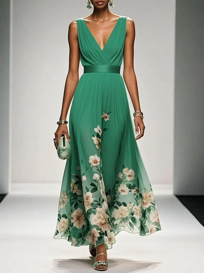 Florentina | Floral V-Neck Wedding Guest Dress