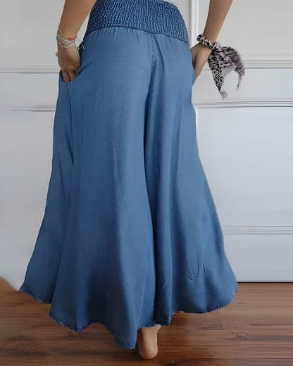 Lorraine | Elastic Waist Wide Leg Pants