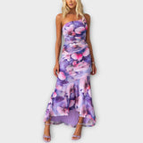 Cassia | Asymmetric Mesh Prom Maxi Dress