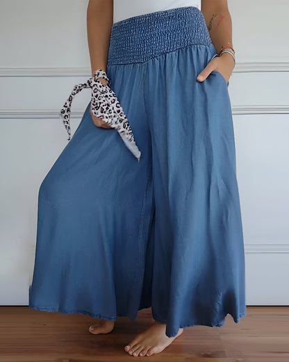 Lorraine | Elastic Waist Wide Leg Pants