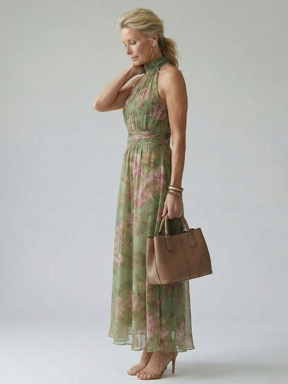 Hortense | Floral Halter Midi Dress
