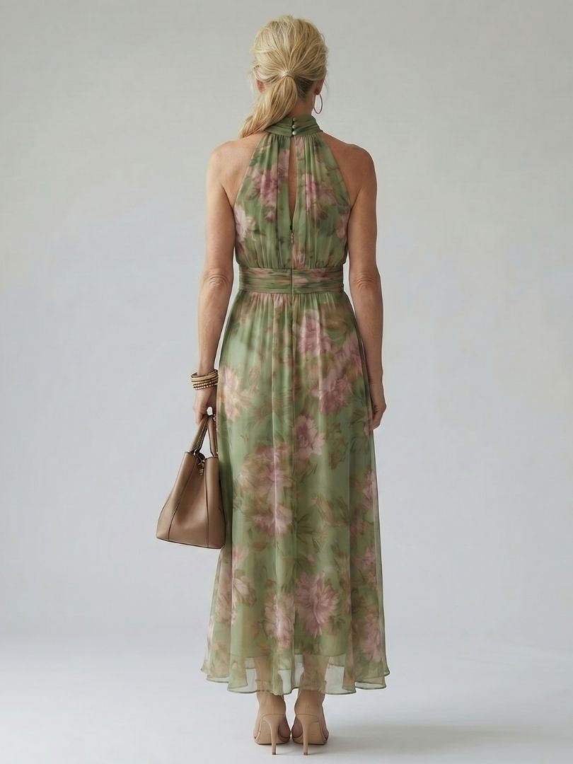 Hortense | Floral Halter Midi Dress