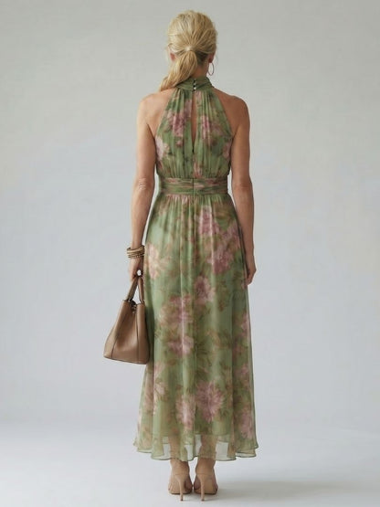 Hortense | Floral Halter Midi Dress