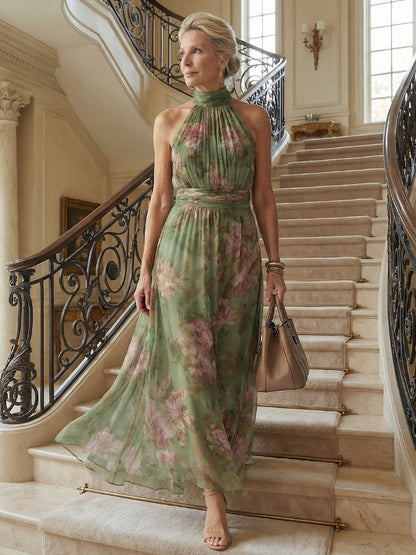 Hortense | Floral Halter Midi Dress