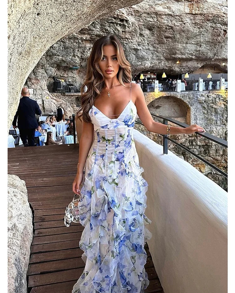 Livia | Floral Wrap Midi Dress