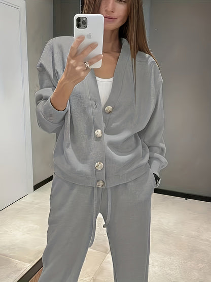 Mariska | Button-Front Jacket & Trouser Set