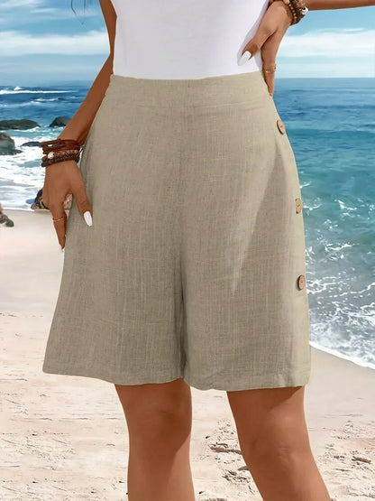 Lucille | Button-Up Relaxed Summer Shorts