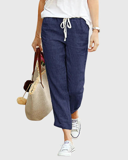 Mirelle | Linen Look Wide Leg Pants