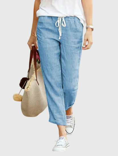 Mirelle | Linen Look Wide Leg Pants