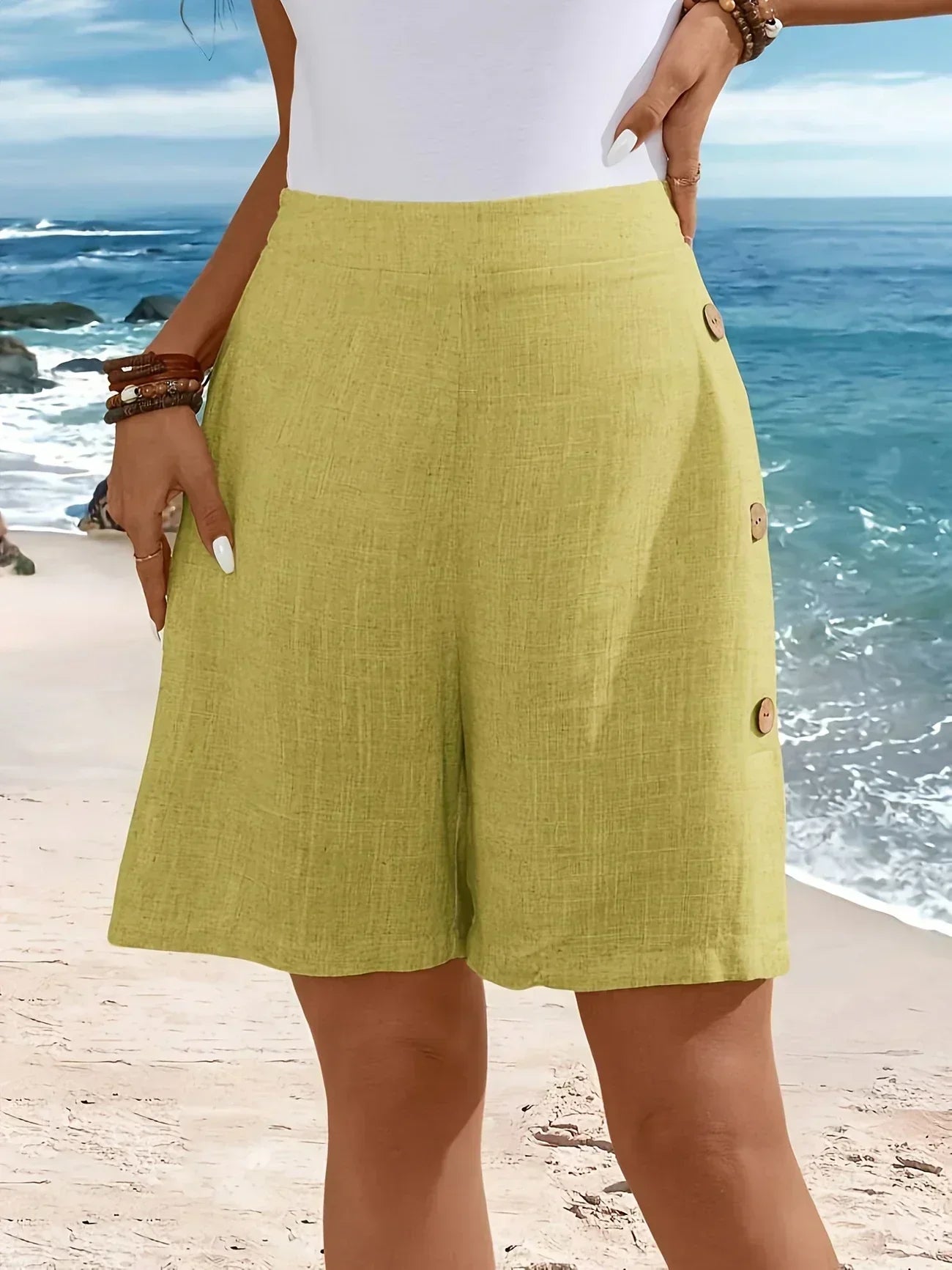 Lucille | Button-Up Relaxed Summer Shorts