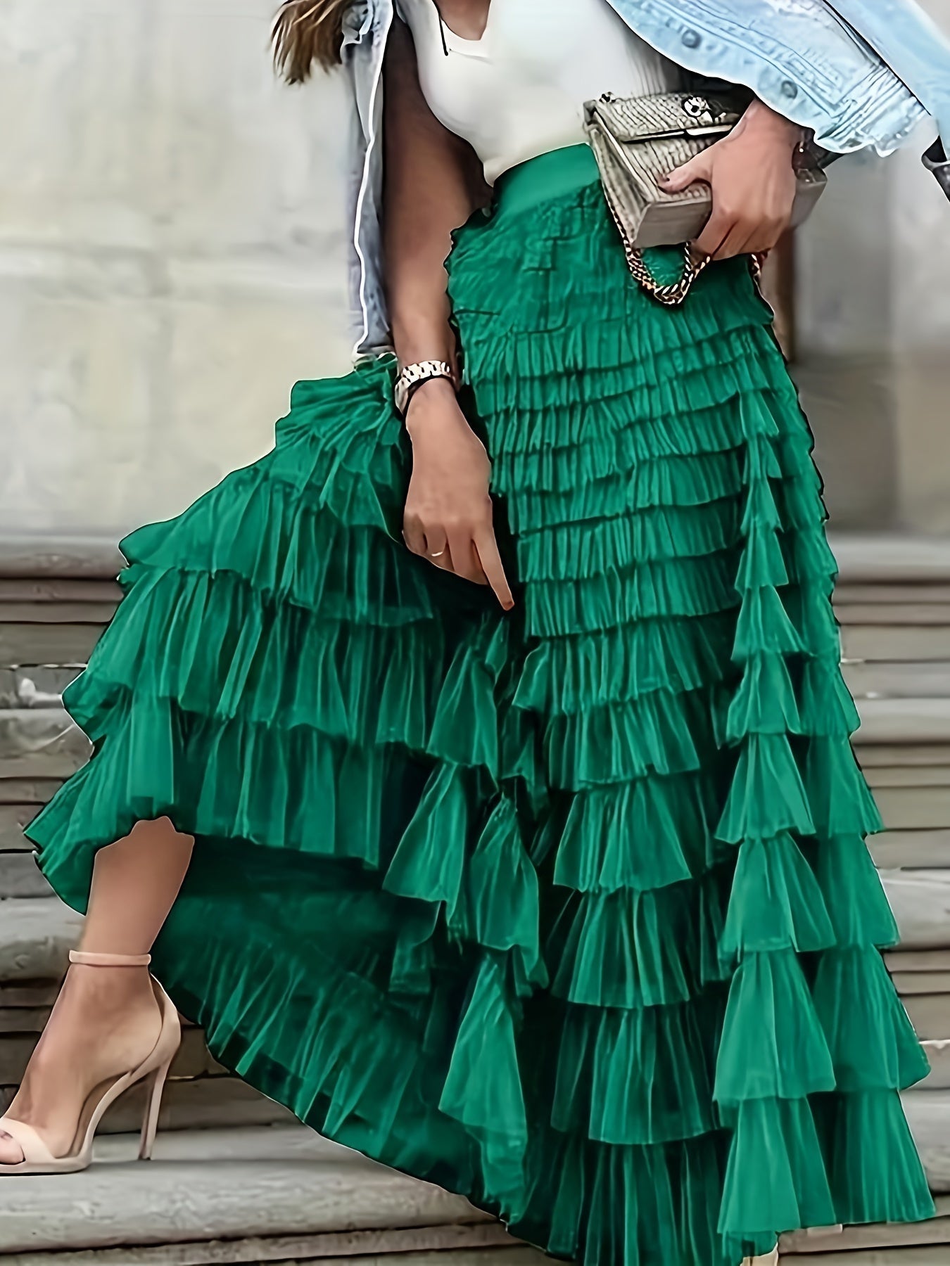 Amalia | Layered Tulle Maxi Skirt