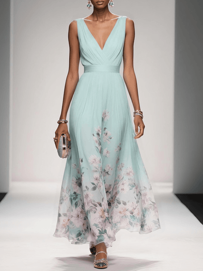 Florentina | Floral V-Neck Wedding Guest Dress