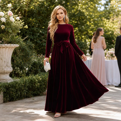 Women's Delaney belted A-line maxi dress - view 5