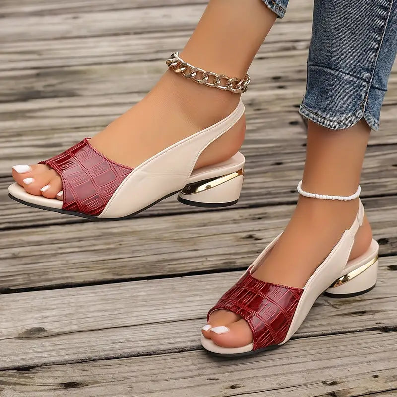 Aliénor | Slingback Block-Heel Sandals