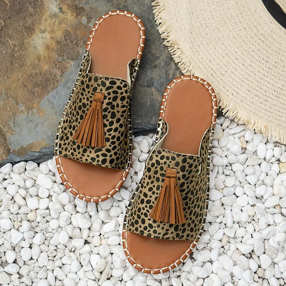 Maïté | Tasseled Flat Slide Sandals