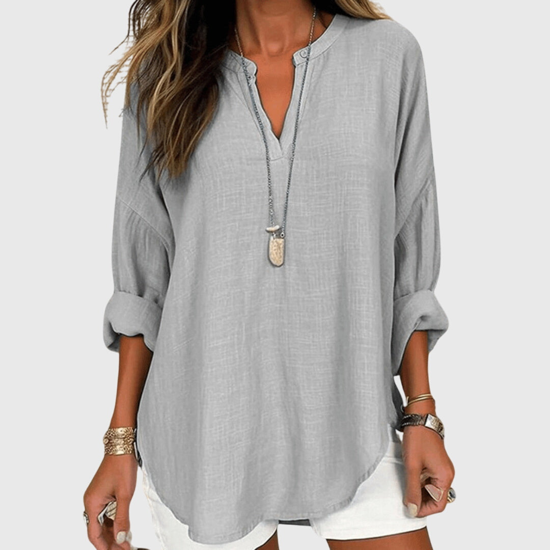 Roxanne | Flowy Long Sleeve Beach Shirt