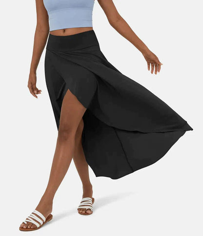 Armelle | High-Waist Ruffle-Hem Midi Skirt