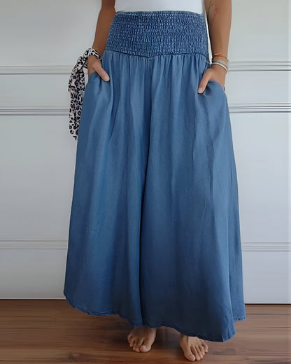 Lorraine | Elastic Waist Wide Leg Pants