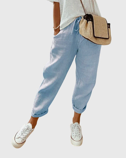 Amelie | High Waist Straight Leg Pants