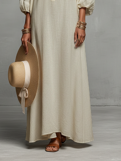Ondine | Off-Shoulder Embroidered Maxi Dress