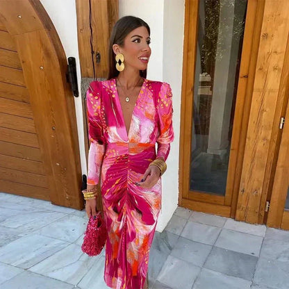 Emma | Wrap Wedding Guest Maxi Dress