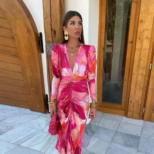 Emma | Wrap Wedding Guest Maxi Dress