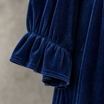Long sleeve empire waist maxi dress, detail view