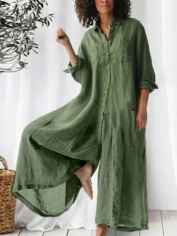 Isolde | Shawl Collar Printed Jumpsuit